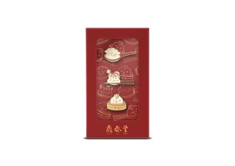 Red Bao Treasure Cooking Badge Set featuring traditional Chinese food icons