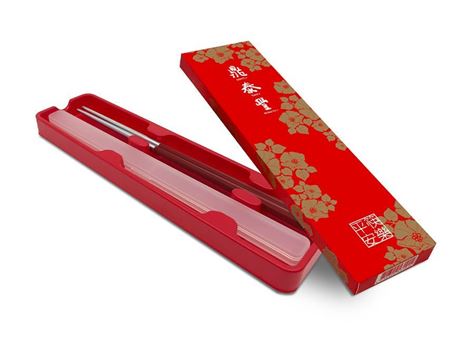 Red Peace Chopsticks Box Set with traditional design