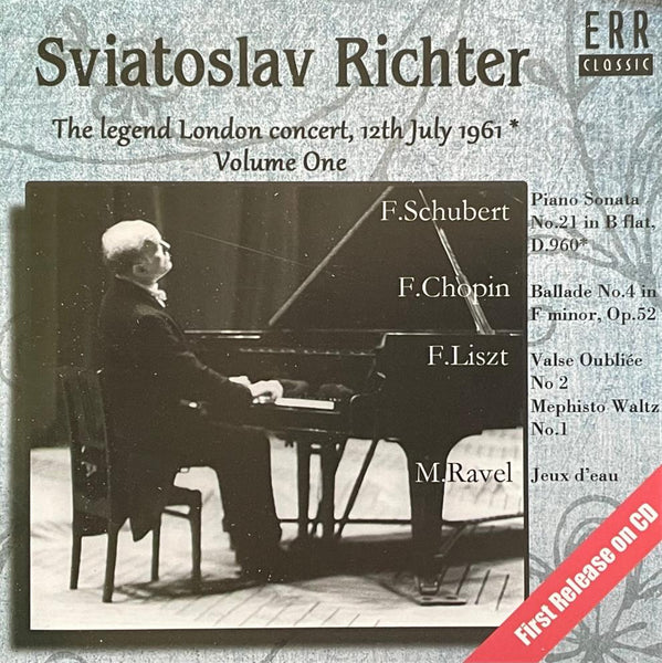 鋼琴大師李希特從未曝光的珍貴錄音 第一輯 / 舒伯特D960與蕭邦第四號敘事曲
