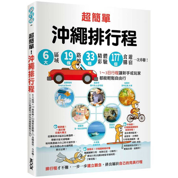 超簡單！沖繩排行程：6大區域x 19條路線x33種精彩體驗x177&#x2B;食購遊宿一次串聯！1～3日行程讓新手或玩家都能輕鬆自由行 (ISBN: 9786263982987)