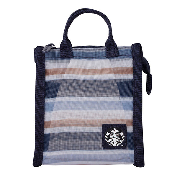 Starbucks Striped Mesh Coin Pouch