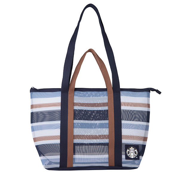 Starbucks Striped Mesh Tote Bag