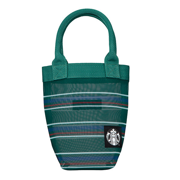 Starbucks Striped Mesh Travel Cup Bag