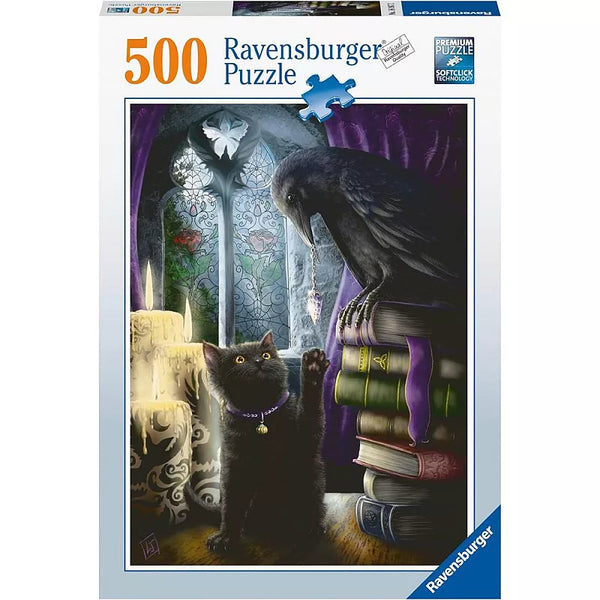 德國Ravensburger維寶拼圖 烏鴉與黑貓 (500P)
