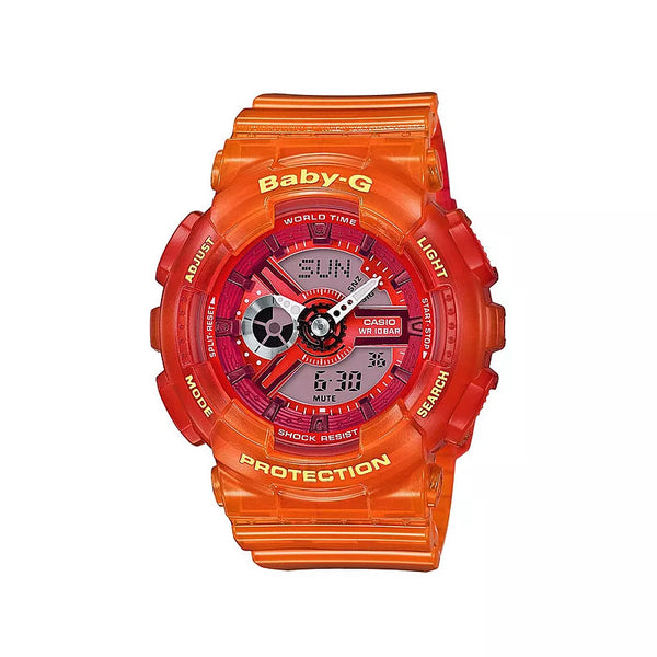 CASIO Baby-G 耀眼亮彩甜心運動休閒腕錶- 火焰色