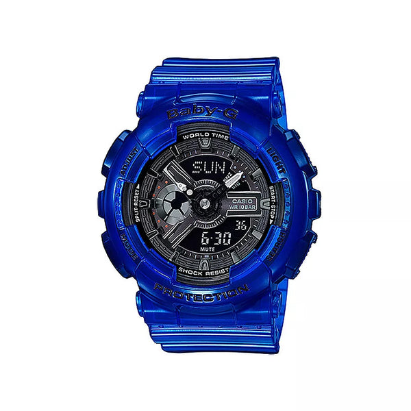 CASIO Baby-G 耀眼亮彩甜心運動休閒腕錶- 藍X黑