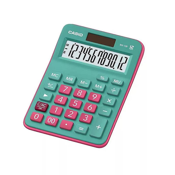 卡西歐CASIO商務系列12位數計算機撞色款 MX-12B-GNRD