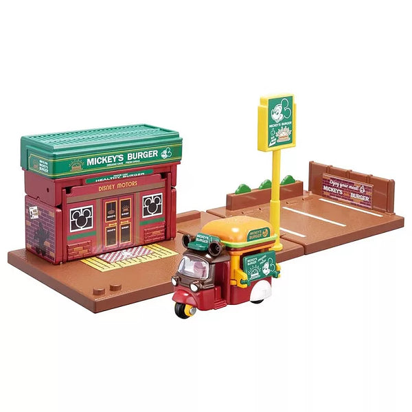 TOMICA 迪士尼小汽車 新城鎮 漢堡店 (附小車)