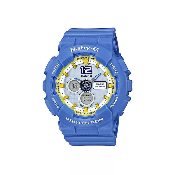 CASIO Baby-G系列 甜美風範時尚運動腕錶- 黃x桃紅