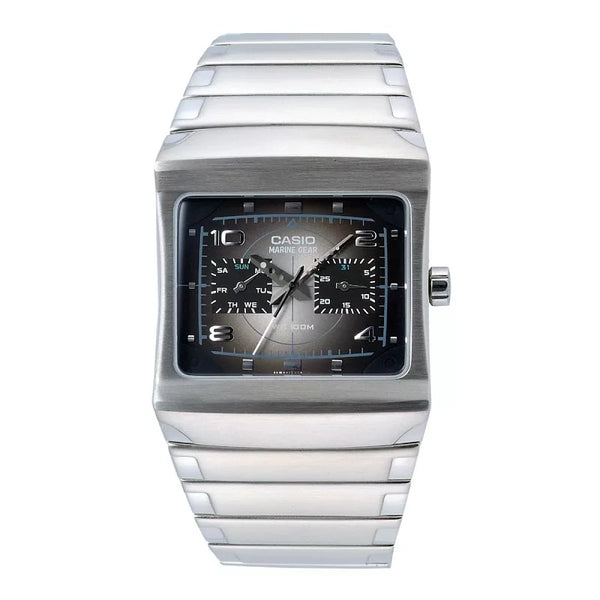 CASIO 熱浪時空程式不鏽鋼腕錶-棕