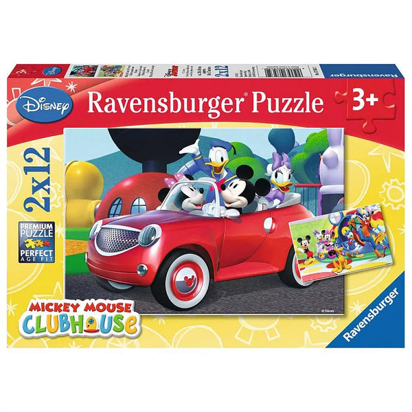 德國Ravensburger維寶拼圖 米奇妙妙車隊 (2*12P)