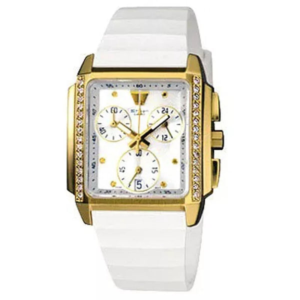 CASIO SHEEN系列 知性晶鑽計時腕錶-膠帶-金