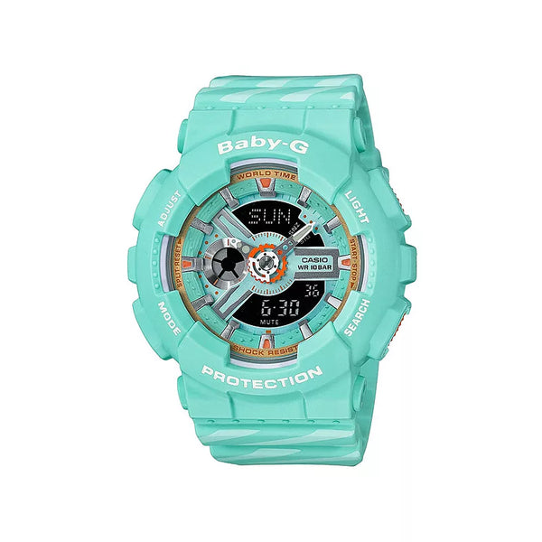 CASIO Baby-G 耀眼亮彩甜心運動休閒腕錶- 湖水綠