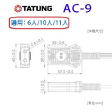 TATUNG AC-9 Power Cable Cord for TAC-6 / 10 / 11 Series 大同電鍋線 AC9 (AC-8 的新款)