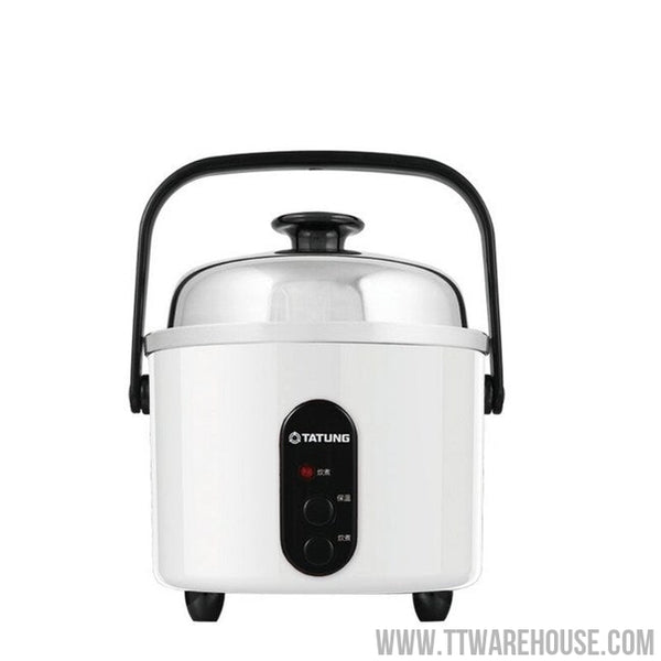 TATUNG TAC-03S-DW 3-CUP Rice Cooker Pot AC 110V -Made in Taiwan (White)