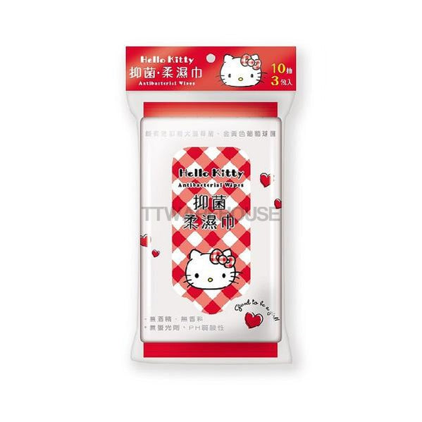 HelloKitty_抑菌柔濕巾_10抽_3包