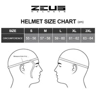 ZEUS ZS-210C DD14 Demi-Jet Helmet DOT APPROVED M L XL XXL (YELLOW)