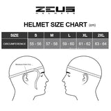 ZEUS ZS-210C DD11 Demi-Jet Helmet DOT ECE Approved M L XL XXL