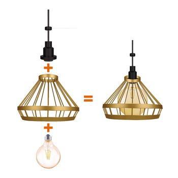 Osram Pendulum Lamp Set Cage Shape