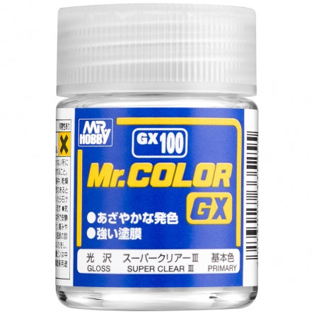 MR.HOBBY Mr.Color GX100 Super Clear III LACQUER PAINT GSI CREOS (18ml)