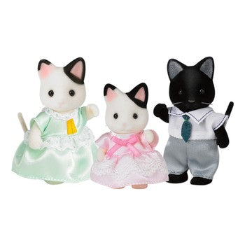 Sylvanian Family Tuxedo Cat Family 3 Packs