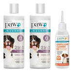 BLACKMORES Paw Pet Skin Cleaner Pack Conditioning Shampoo 500ML X 2 Count + Gentle Ear Cleaner 120ML X 1 Count