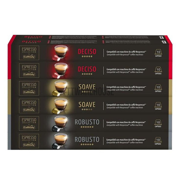 Caffitaly Coffee Capsule 120 pods, 3 flavors (Nespresso compatible)