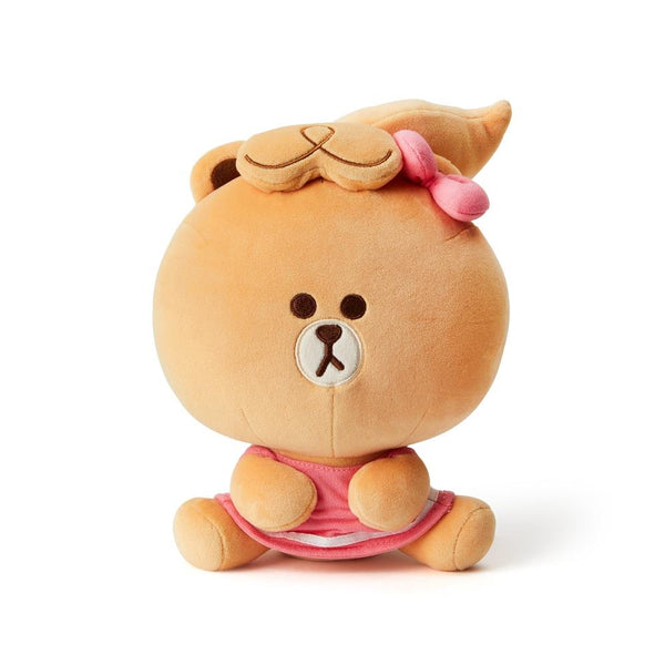 (LINE FRIENDS) 熊美 坐姿絨毛玩偶（20cm／MINI系列）