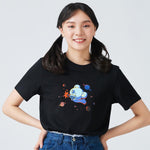 (LINE FRIENDS) BT21 KOYA 捍衛宇宙 正圖款短Ｔ（黑／SPACE SQUAD系列）