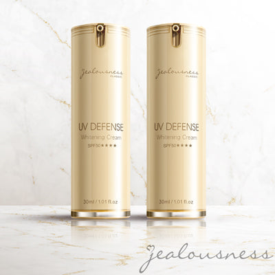 (2 PCS) JEALOUSNESS UV Defense Whitening Cream SPF50 30ml 婕洛妮絲 抗UV防曬素顏霜PRO SPF50 30ml