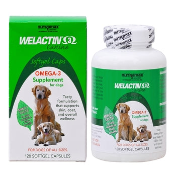 NUTRAMAX Welactin Canine Omega-3 Supplement for Dogs 120 Capsules