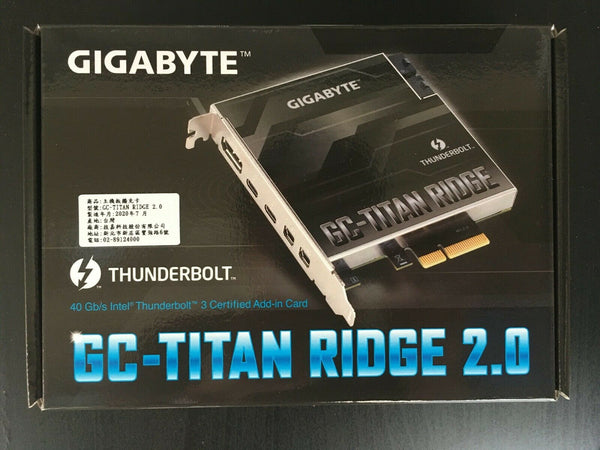Titan Ridge GIGABYTE GC-TITAN RIDGE 2.0 Thunderbolt3 Certified PCI-E Expansion car ...