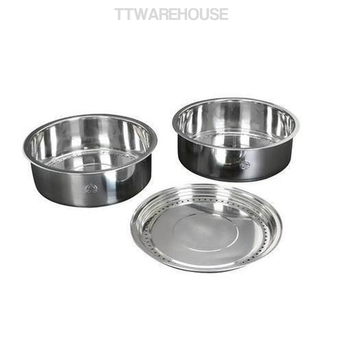 TATUNG TAC-S02 10CUPS (3 PCS) STEAMER SET, STAINLESS STEEL