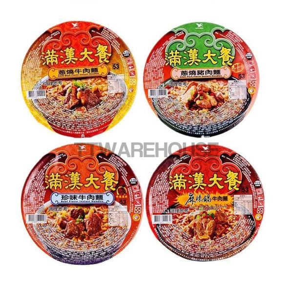Uni-President Chili Beef Instant Ramen Noodle 台灣 統一滿漢大餐 (Select Flavor)