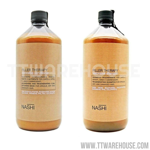 LANDOLL NASHI ARGAN FILLER THERAPY Restorative Shampoo (1000ml) & Conditioner (1000ml)