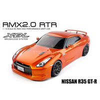MST 533702O RMX 2.0 RTR R35 GT-R Brushless 1/10 RWD RC Drift Car (Orange)