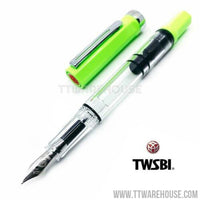 TWSBI ECO Piston Fountain Pen - Lime Green/Clear (B)