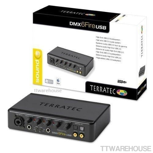TERRATEC Sound System DMX 6Fire External USB Sound Card 24 Bit 192 KHz
