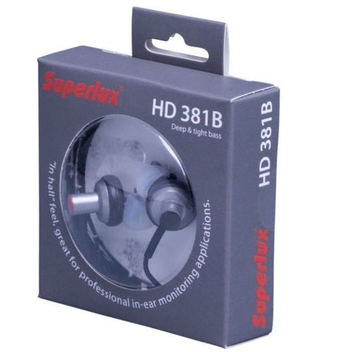 Superlux Genuine HD381B In-ear Monitor Headphones 3.5mm plug 16Ω 0.6-meter Cable