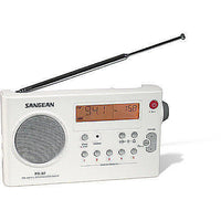 SANGEAN PR-D7 White PLL Digital SW/MW/FM Rechargeable Receiver 110V AC