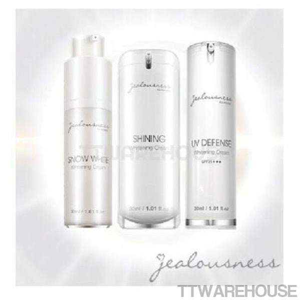 JEALOUSNESS Shining Whitening Cream 30ml+ UV Defense Cream + Snow White 30ml