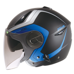 ZEUS ZS-612A AD4 Double Visor DOT ECE Helmet (MATTE BLACK-BLUE)