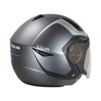 ZEUS ZS-612A AD4 Double Visor DOT ECE Helmet (TITANIUM-SILVER)